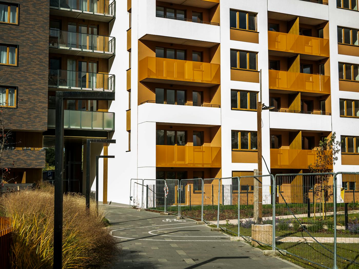 Modern apartment building exterior